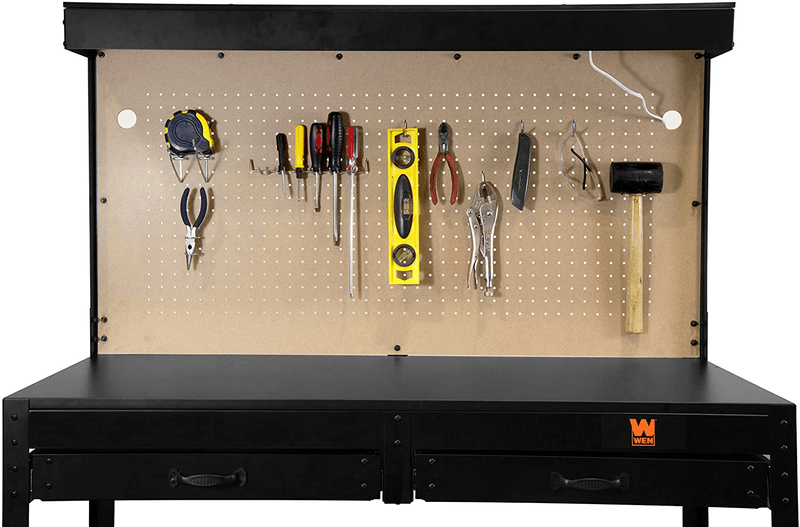 WEN WB4723T 48-Inch Workbench with Power Outlets and Light