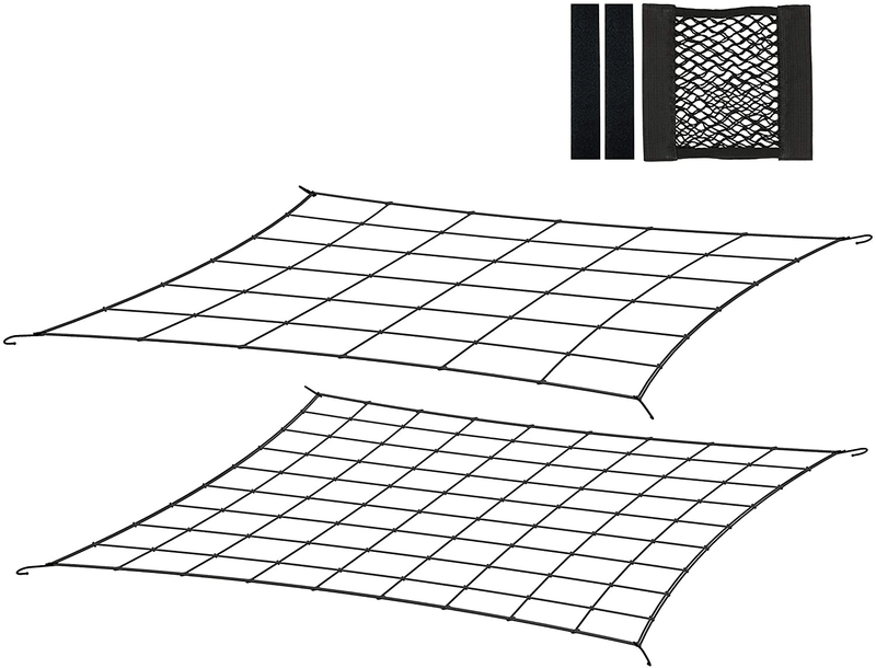 Wenses Elastic Trellis and Scrog Netting for 4X4 4X2 Grow Tent (2-Pack) Complete with Accessory Tool Pouch