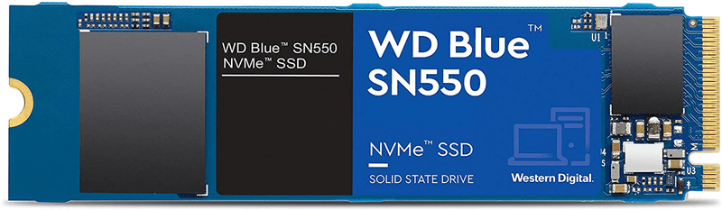 Western Digital 1TB WD Blue SN550 NVMe Internal SSD - Gen3 x4 PCIe 8Gb/s, M.2 2280, 3D NAND, Up to 2,400 MB/s - WDS100T2B0C