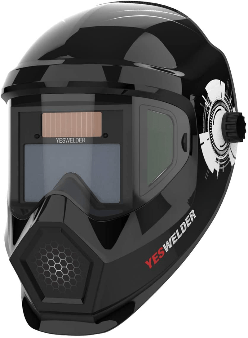 YESWELDER Anti Fog Up True Color Solar Powered Auto Darkening Welding Helmet with SIDE VIEW,4/9-13 Welder Mask for TIG MIG ARC