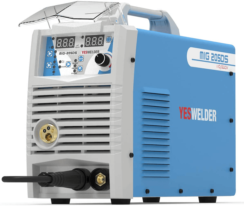 YESWELDER Digital MIG-205DS MIG Welder,200Amp 110/220V Dual Voltage, Gas Gasless MIG Welding Machine MIG/Lift TIG/ARC 3 in 1 Multiprocess Welder