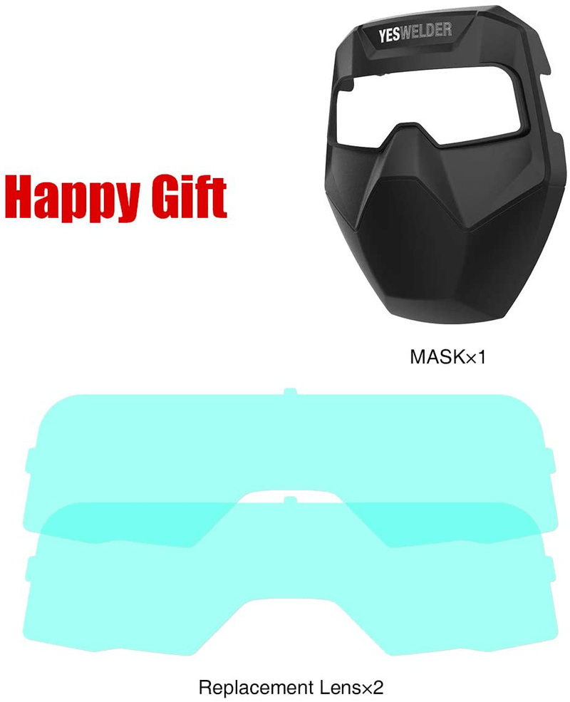 YESWELDER True Color Auto Darkening Welding Goggles,Wide Shade Range 4/5-9/9-13 with Grinding, Welding Glasses Welder Mask Welding Helmet for TIG MIG ARC Plasma Cut