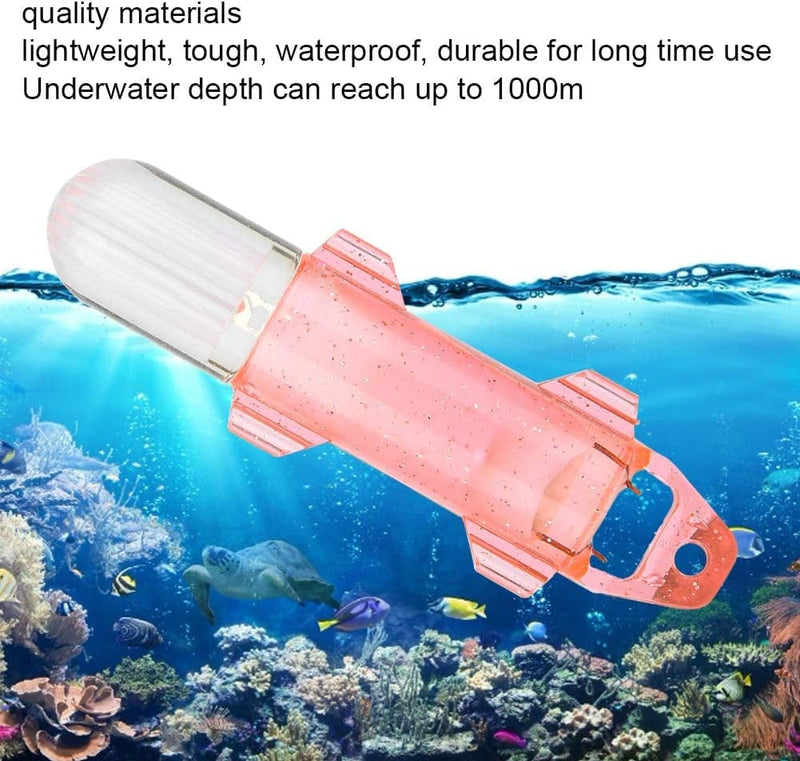 Yeuipea Deep Drop Lamp Lure,Mini Waterproof LED Fish Lure Underwater Fishing Light Attractive Flashing Lamp