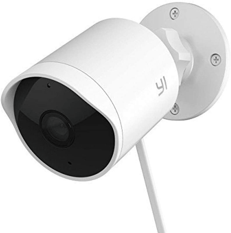 YI Security Camera Outdoor, 1080p Outside Surveillance Front Door IP Smart Cam with Waterproof, WiFi, Cloud, Night Vision, Motion Detection Sensor, Smartphone App, Works with Alexa