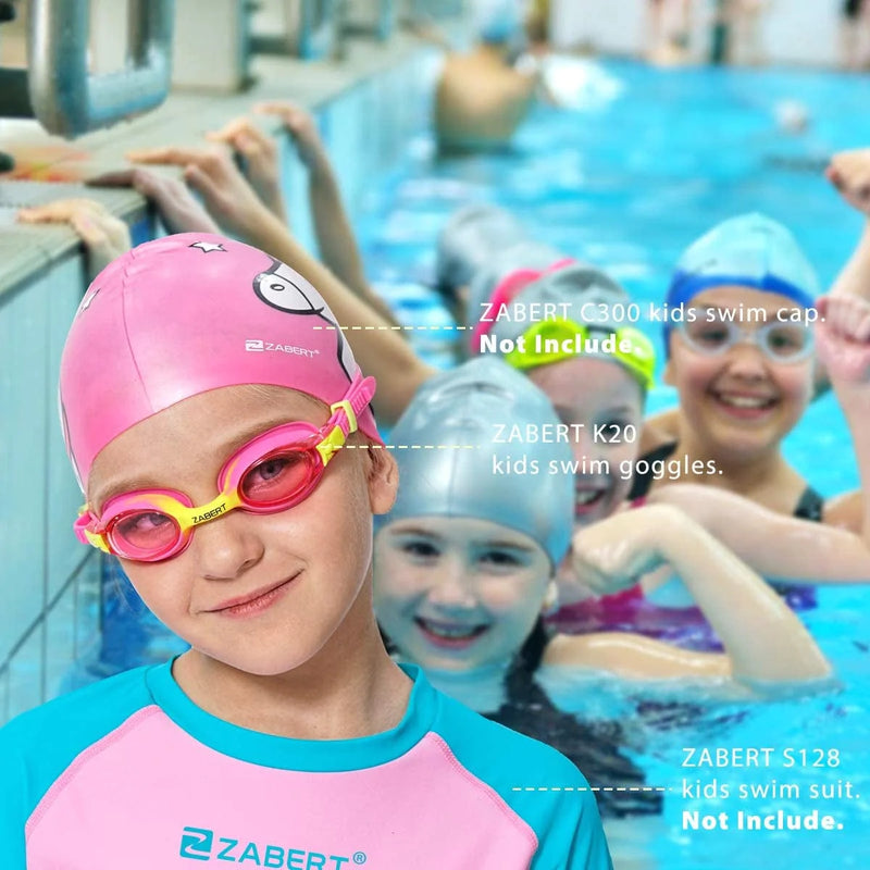 ZABERT 3 Pack Kids Goggles for Swimming, Anti-Fog 100% UV Protection , for Kids Age 3-14