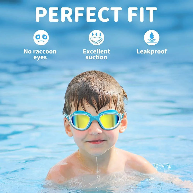 ZIONOR Kids Swim Goggles, 2 Packs G1MINI Polarized Swimming Goggles Girls/Boys