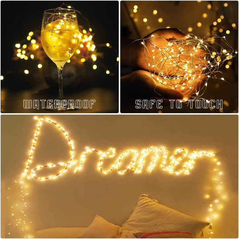 ZOUTOG 24 Pack LED Fairy Lights Battery Operated, String Twinkle Lights for Bedroom, Waterproof 6.6Ft 20 LED Battery Lights for DIY Wedding Party Valentine'S Day Gifts Romantic Decoration, Warm White